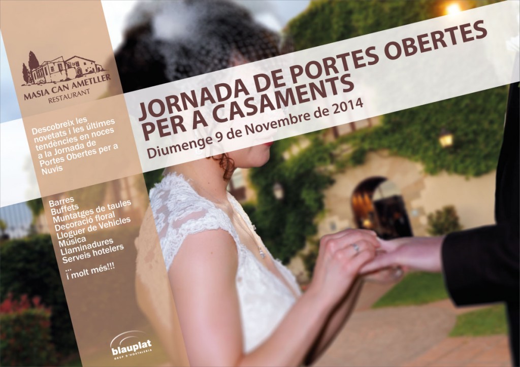 Cartell de la Jornada de Portes Obertes per a Casaments - Tardor 2014